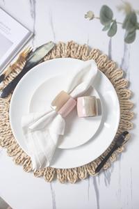 Servilleteros de Cuerno de Búfalo, Porta Servilletas Redondos para Hoteles de Lujo, Restaurantes y Mesas de Boda, Alta Calidad - Product Image 2