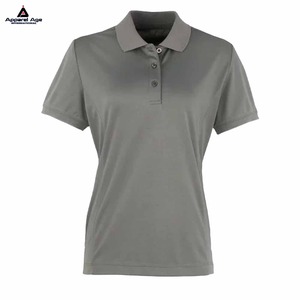OEM venta al por mayor Golf señoras de manga corta Polo Slim Fit transpirable elástico de secado rápido Jersey de alta calidad de moda camisa - Product Image 3