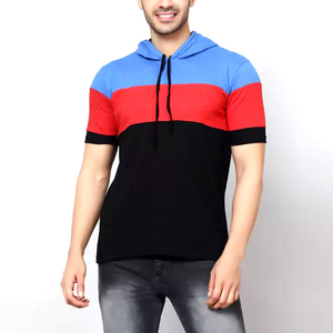 Camiseta informal de gran tamaño cómoda personalizada al por mayor 2025 con capucha más colores camisetas de manga corta con capucha Unisex para hombre - Product Image 1