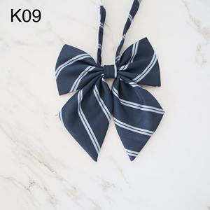 38cm * 5cm couleur unie enfants étudiante paresseux cravates rouge blanc Graffiti rayé cravate cravates 100% soie école uniforme cravate - Product Image 2