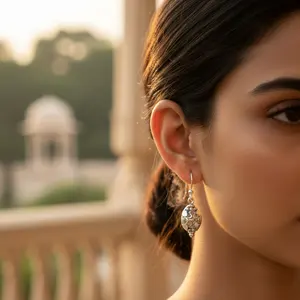 Pendientes de Plata de Ley 925 con Filigrana para Mujer, Joyería de Moda para Uso Diario - Product Image 3