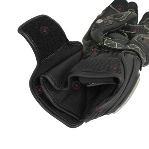 Guantes de Motociclismo de Cuero de Grano Completo Ligeros de Primera Calidad, con Protectores de Nudillos Metálicos, Guantes Largos Impermeables para Motocross - Product Image 5