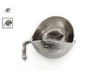 Unique Decorative Silver Bowl Artistic Luxury Tabletop Centerpiece Elegant Home Accent Statement Piece - Product Image 2