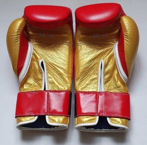 Affordable Red & Gold Winning Boxing <b>Velcro</b> Training Gloves in Customized Size Color and Design for Boxing Competition - Product Image 4