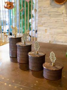 Lujoso juego de recipientes de cobre con mecanismo de tapa suave y aspecto atrevido, ideal para regalos de boda o actualizaciones para el hogar - Product Image 6