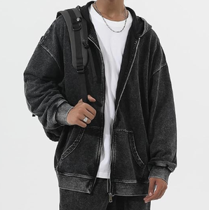 เสื้อฮู้ดสำหรับผู้ชายเสื้อผ้าแนวสตรีทแบบลำลองเสื้อผ้าฝ้าย100% ฤดูหนาวมีสีต่างกันมาใหม่สีพื้น - Product Image 3