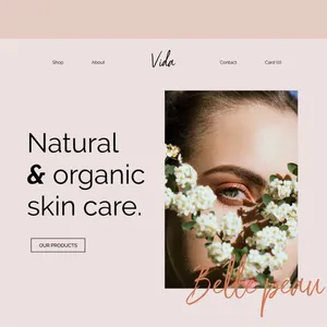 Développement de site web de meilleurs produits de soins de la peau et de beauté | Conception de site web Simple | Conception de Mini site web