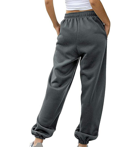 Pantalones Deportivos de Mujer, de Algodón y Felpa, con Cordón en la Cintura, para Entrenamiento, Gimnasio, Correr, al por Mayor, de Alta Calidad, Holgados, con Logotipo - Product Image 6