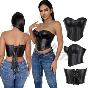 Corset en cuir pour femme, best-seller, pour usage extérieur, vêtement de mode durable - Product Image 6