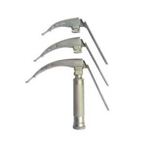 Laringoscopio McCoy de Fibra Óptica con Punta Flexible, Juego de 3 Hojas, Acero Inoxidable Veterinario, Kit Quirúrgico de Intubación para Anestesia - Product Image 2