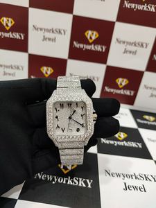 Nouveau luxe mode unisexe montres-bracelets VVS Moissanite diamant clouté mouvement automatique acier matériel bijoux pour cadeau - Product Image 2