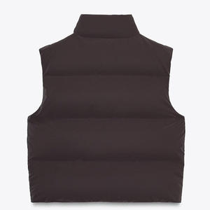 Gilet bouffant léger sans manches à col haut avec fermeture à glissière complète/cordon élastique réglable avec poches latérales 2026 - Product Image 4