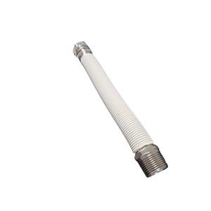 Tuyau flexible en PVC HM pour chauffe-eau MF 1/2" blanc enduit, longueurs extensibles 130-420 mm, résistant - Product Image 1