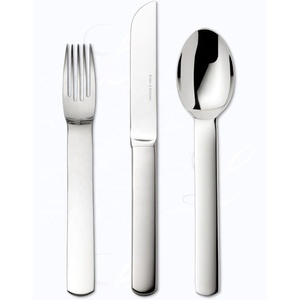 Gold Plated Stainless <b>Flatware</b> with Bamboo Pattern Handle Guangzhou Italian Cutlery with Thick Flat Modern Salad Server Set - Product Image 3