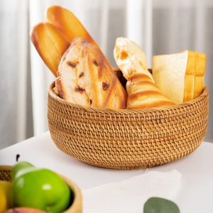 Tazón de servicio de ratán tejido a mano-Natural y ecológico de Vietnam Viet Fargimex - Product Image 5