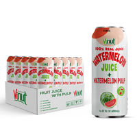 Groothandel Frisdrank - 490ml Watermeloen Fruchtsap met Vruchtvlees 100% Natuurlijk Vitamine OEM ODM Private Label Drankproductie
