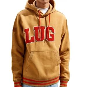 Vente en gros OEM hommes 100% coton sweat à capuche polaire à fermeture éclair motif solide hiver Streetwear Style de rue col brodé - Product Image 1