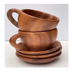 Taza de té de madera Cantidad a granel y diseño elegante Tazas Vasos Tazas de agua con logotipo grabado - Product Image 1