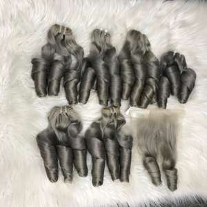 Extensiones de cabello humano virgen 100% ondulado natural SDD de la mejor calidad al por mayor trama plana para Mujeres Vietnamitas - Product Image 3