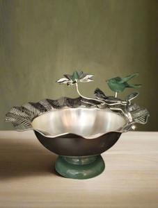 Hermoso Tazón Decorativo Plateado Hecho a Mano, Centro de Mesa para Comedor, Sala de Estar y Decoración Diaria del Hogar - Product Image 5