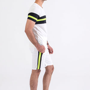 Ensemble de vêtements de sport pour hommes, t-shirts et shorts athlétiques, ensemble de sport à manches courtes, ensemble décontracté d'été, ensemble de jogging 2 pièces pour hommes - Product Image 3