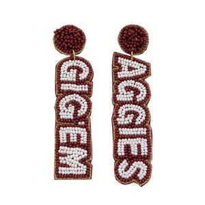 Haute qualité artisanat coeur forme broderie jeu jour perlé Football boucle d'oreille belle mignon fantaisie dernière par Hiba Enterprises - Product Image 5
