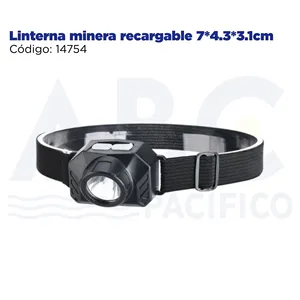 Batteria 18650 ricaricabile portatile lampada frontale a LED torcia da miniera per campeggio e escursionismo certificata IP65 conforme a RoHS - Product Image 2