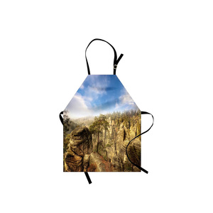 Delantal de cocina de restaurante con estampado personalizado de Material de algodón puro por sublimación de último diseño - Product Image 2