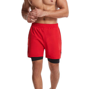 Shorts de sport pour hommes les plus vendus, de haute qualité, unis, décontractés, séchage rapide, taille élastique, mi-taille, en Spandex et Polyester, écologiques - Product Image 1