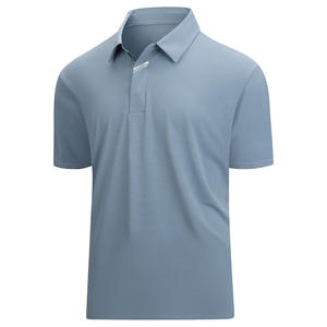 Polos OEM de ajuste personalizado para hombre con logotipo bordado o estampado tela de algodón transpirable y servicios de marca - Product Image 1