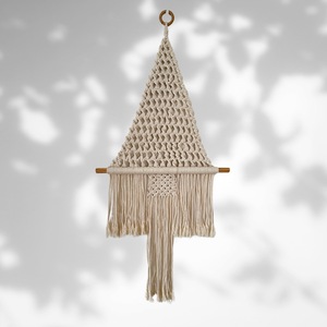Macramé fait à la main arbre de noël tenture murale Boho décoration de la maison avec glands tissés décor de chambre de fête - Product Image 3