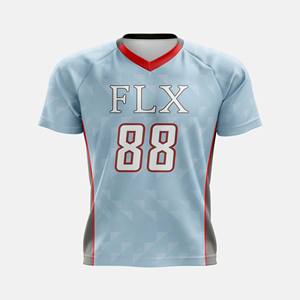 Maillot d'équipe personnalisable à col en V, avec des accents graphiques vibrants et un tissu respirant anti-humidité - Product Image 5