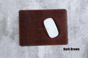 Saddle Leather Mouse Pad Case Genuine Cowhide <b>Desk</b> Mat Luxury Real Leather Writing Pad for Office Tabletop LMP-0030 - Product Image 4