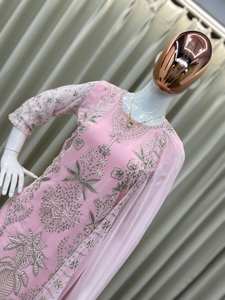 Custom Designer Trendy Embroidered Sequin <b>Top</b> with Matching Plazo Dupatta for Elegant Ethnic <b>Festive</b> Parties for Party Occasions - Product Image 4