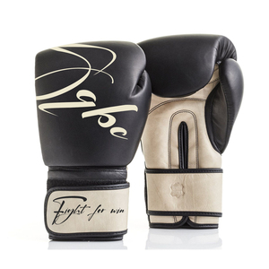 12oz <b>Black</b> Boxing <b>Gloves</b> for Adults - Professional <b>Lace</b> up Design with Custom Logo - Genuine Leather Material - Product Image 1