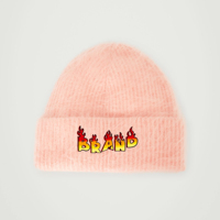 Haute qualité personnalisé broderie Logo 100% Mohair Plaid Camouflage Vintage blanc Jacquard laine hommes Beanie vêtements d'hiver chaud