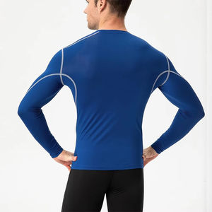 Vente chaude Couches de base respirantes OEM Fabriqué en usine Compression Gym Tops Couche de base à manches longues Respirant Conception personnalisée - Product Image 2