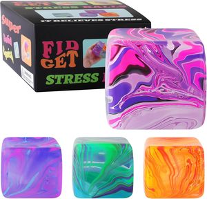 4Pack Fidget Toys Mini <b>Squishy</b> Stress Cube, Stress Balls for Kids, Adults <b>Squishies</b> Anxiety Stress Relief, Ice <b>Squishy</b> Cube - Product Image 2