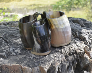 Mug en corne de Viking personnalisé, écologique, en matériaux organiques, style animalier, grande capacité, artisanat naturel poli pour la décoration intérieure et les mariages - Product Image 4