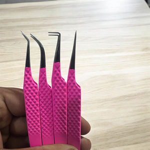 Pince à épiler pour extensions de cils Kaamir Instruments, qualité salon, acier inoxydable, pointe lisse, 10 mm, légère, outil de prélèvement des cils - Product Image 2