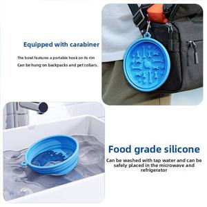 Tazón Plegable de Silicona para Mascotas, Diseño Colorido y Portátil para Agua y Comida, Venta Caliente Transfronteriza - Product Image 5