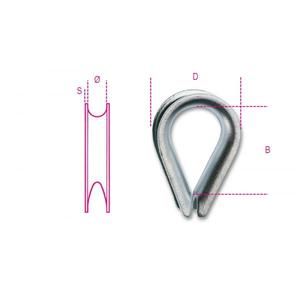 Dedal de acero galvanizado para asegurar cuerdas de acero, pesado, al por mayor - Product Image 1