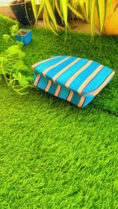 Bolso de compras de alta calidad de nylon reciclado etiqueta logotipo cremallera reutilizable bolso de playa de viaje con mango rayado respetuoso con el medio ambiente personalizado - Product Image 3