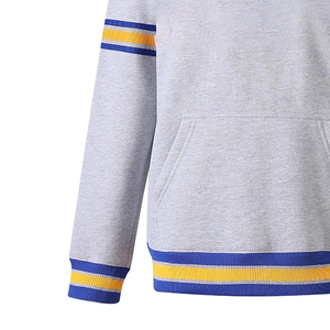 Sweat-shirt doublé en laine grise imprimé SGRho pour femme, col rond, tricoté, respirant, écologique, coupe-vent, en polyester et coton - Product Image 4