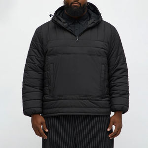 Abrigos de invierno acolchados con capucha y cierre de cremallera impermeable de manga larga para hombre, chaquetas acolchadas para clima frío - Product Image 1