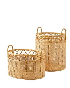 Directamente de fábrica, buen precio, bambú natural, respetuoso con el medio ambiente, tipo de suelo, cesta de almacenamiento para ropa de lavandería, OEM personalizado hecho a mano - Product Image 6