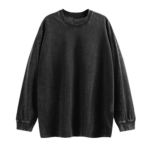 Meilleur choix T-shirt décontracté à manches longues délavé à l'acide T-shirt vierge graphique surdimensionné lourd à conception personnalisée - Product Image 6