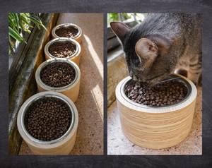 Elevated Cat Bowl Stannd/ Bamboo Bowl Made in Vietnam - Product Image 3