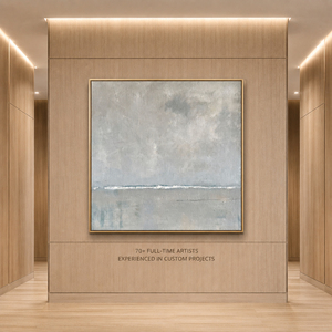 Distant Silver Horizon Paintings and <b>Wall</b> Arts Hand Painted Still Life Custom Minimalist Hotel House Decoration Interior Artwork - Product Image 1
