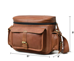 Meilleur prix personnalisé sac photo en cuir de haute qualité avec fermeture à glissière caractéristique durable directement fabricant indien pour cadeau - Product Image 5